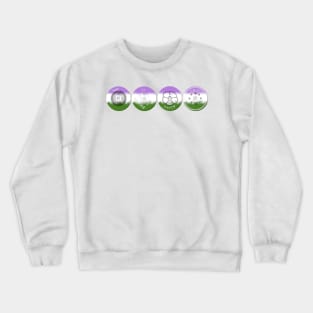 Genderqueer Pride Coins Crewneck Sweatshirt